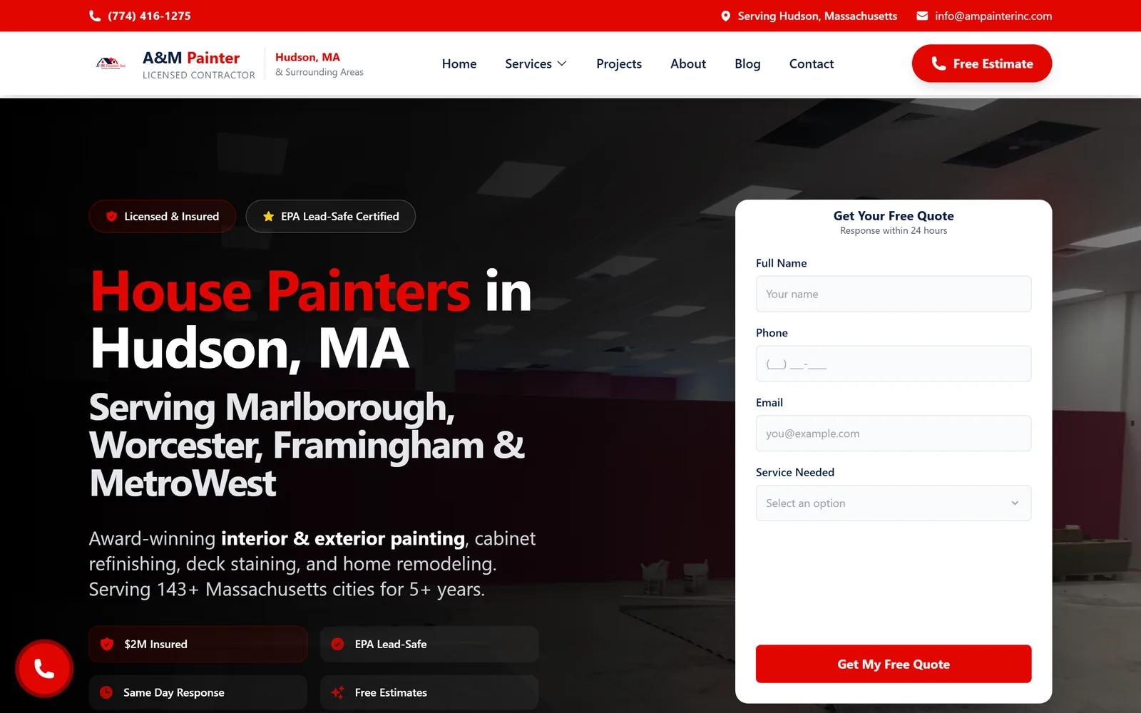 Site de AM Painter Inc
