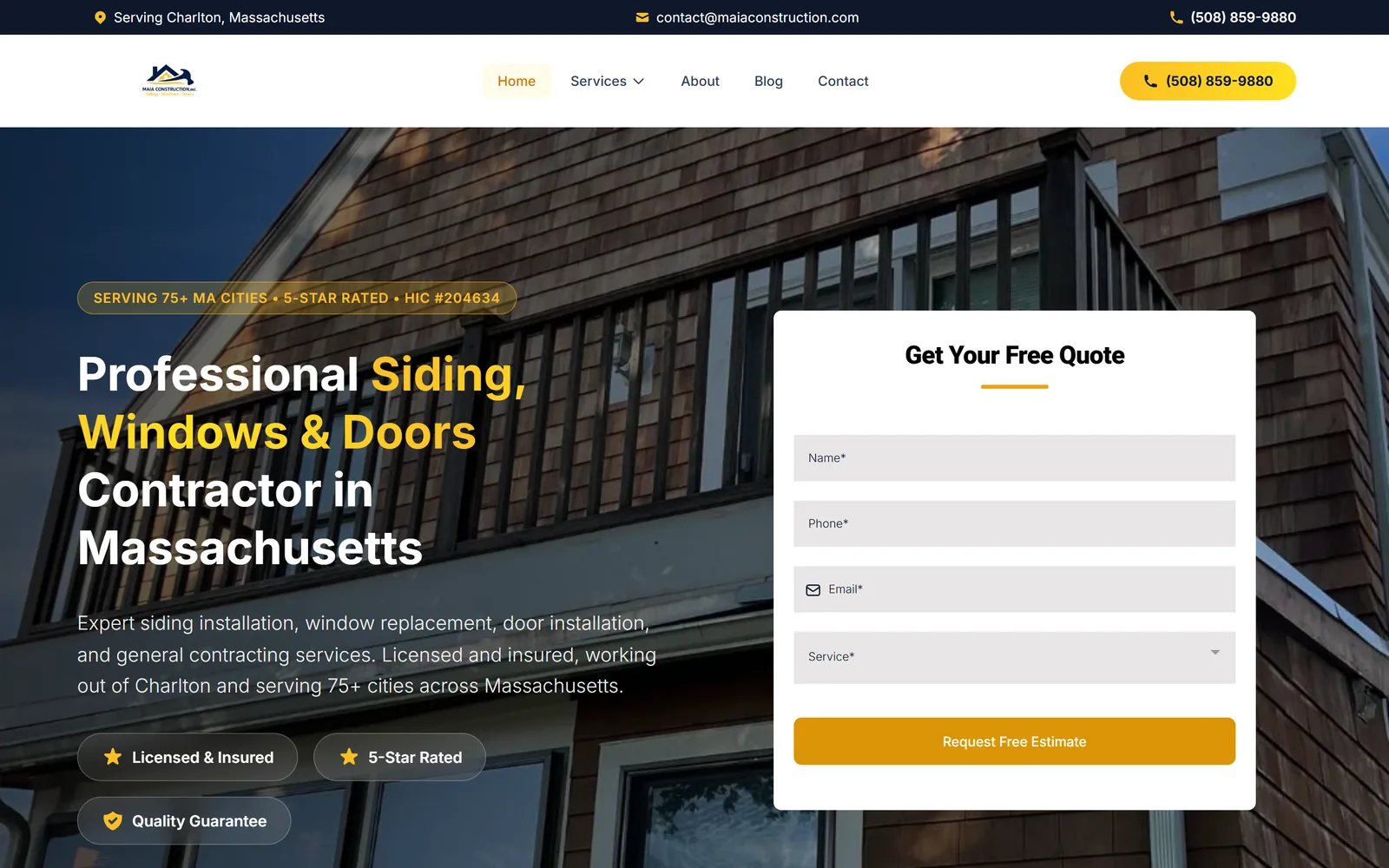 Site de Maia Construction