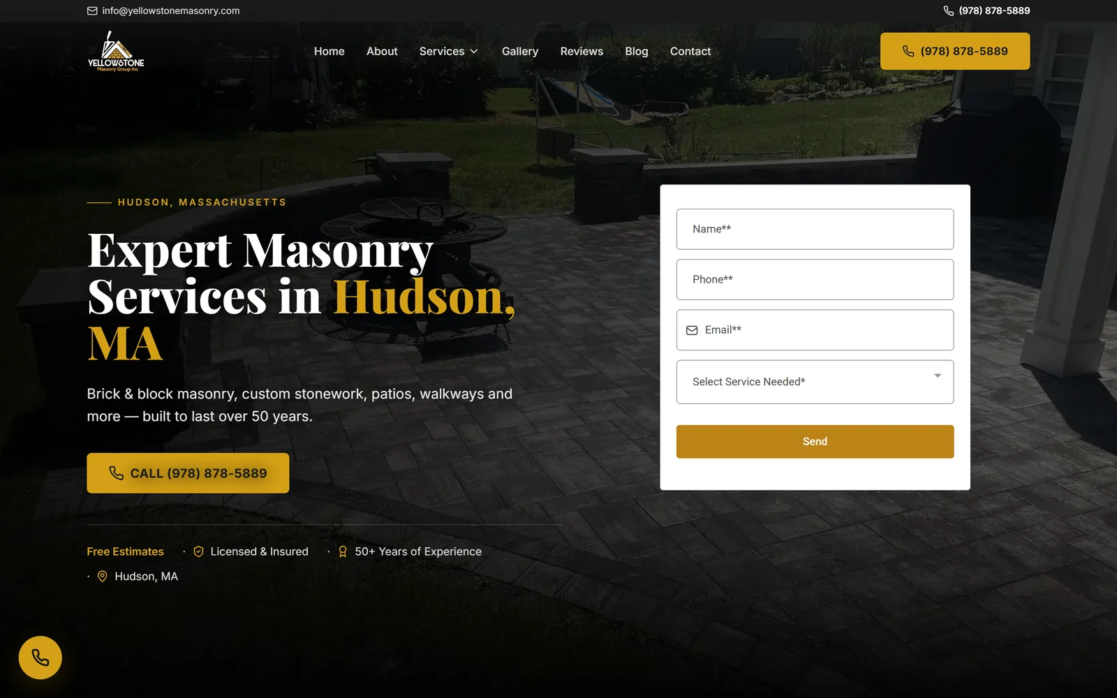 Site de Yellowstone Masonry
